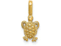 FJC Finejewelers 14k Yellow Gold Mini Sea Turtle with Fixed Bail Charm