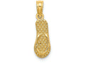 FJC Finejewelers 14k Yellow Gold Lbi Single Flip-flop (long Beach Island) Charm