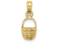 FJC Finejewelers 14k Yellow Gold Mini Basket Charm Flat Back