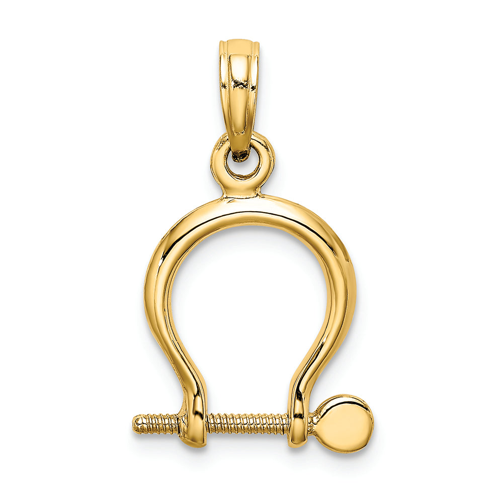 FJC Finejewelers 14k Yellow Gold 3d Small Shackle Link Screw Charm
