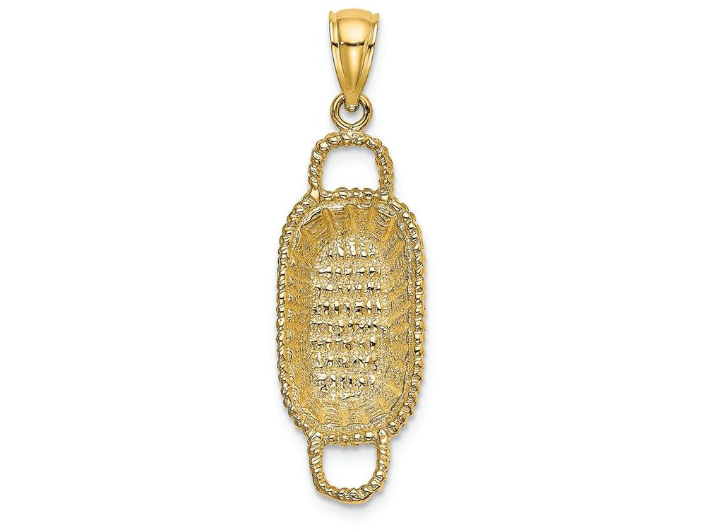 FJC Finejewelers 14k Yellow Gold 3d Rectangular Basket2 Handles Charm