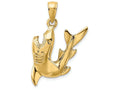 FJC Finejewelers 14k Yellow Gold Jumping Shark Charm