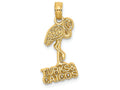 FJC Finejewelers 14k Yellow Gold Turks Caicos Under Flamingo Charm