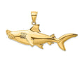 FJC Finejewelers 14k Yellow Gold 3d Hammerhead Shark Charm