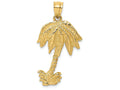 FJC Finejewelers 14k Yellow Gold Single Palm Tree Charm