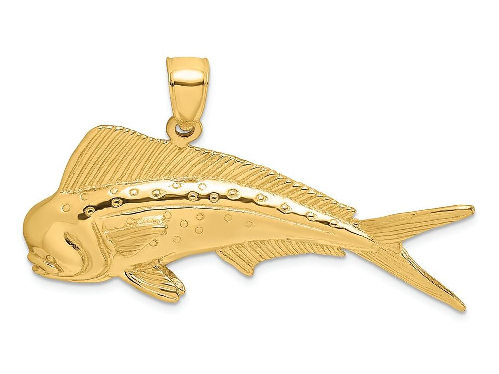 FJC Finejewelers 14k Yellow Gold Male Dorado (mahi-mahi) Charm