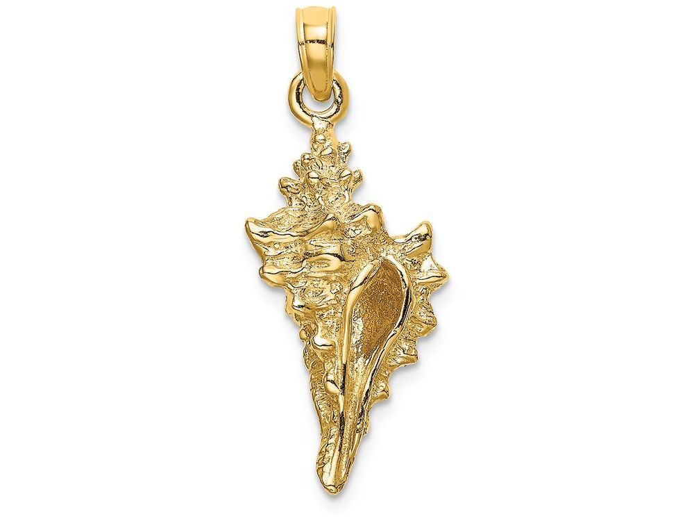 FJC Finejewelers 14k Yellow Gold 3d Elongated Conch Shell Charm