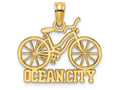 FJC Finejewelers 14k Yellow Gold Ocean City Under Bicycle Charm