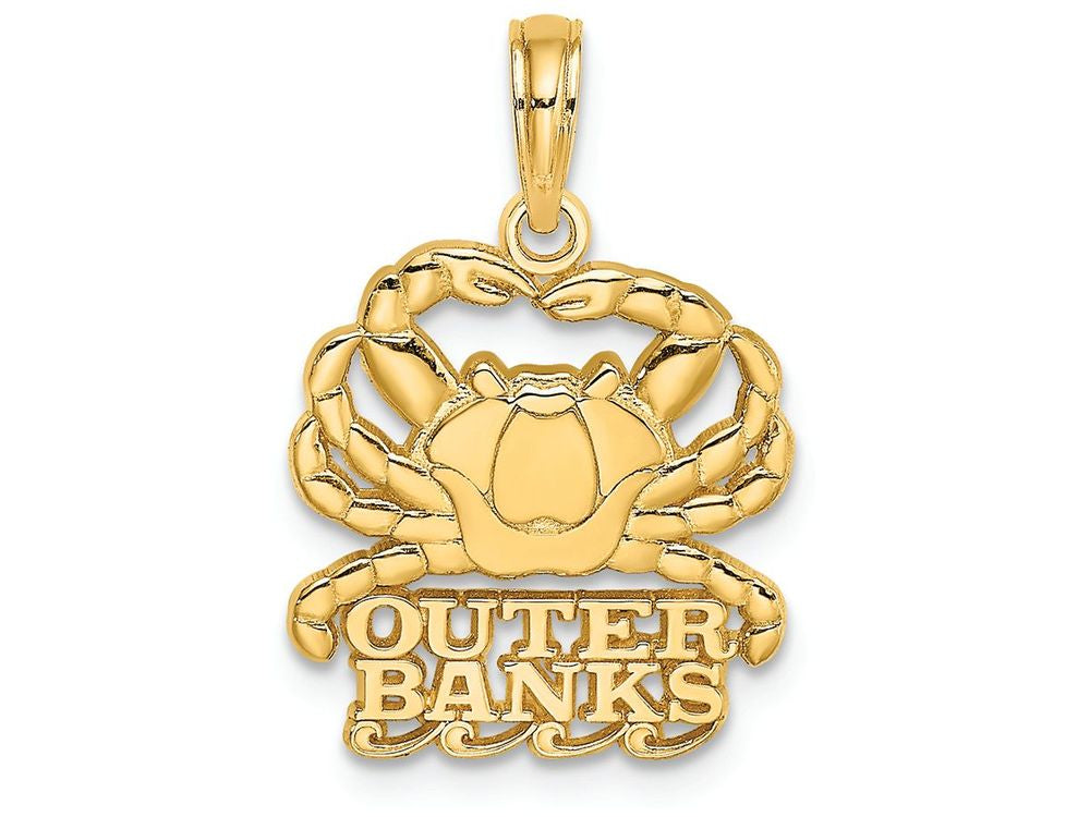 FJC Finejewelers 14k Yellow Gold Outer Banks Under Crab Charm