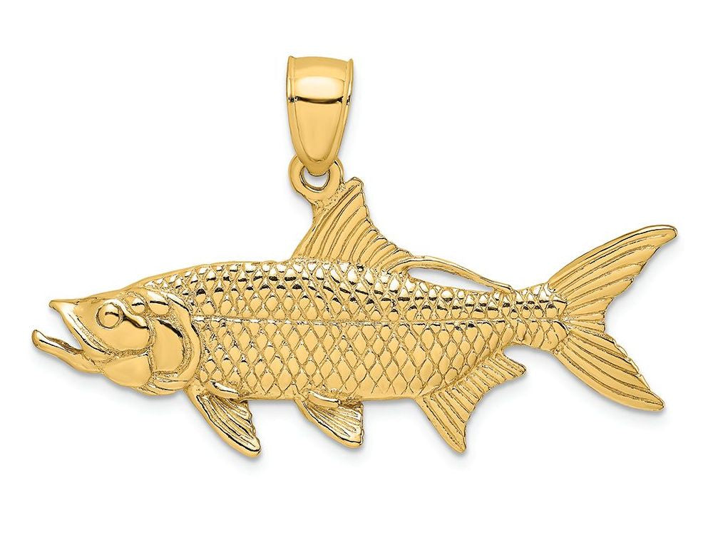 FJC Finejewelers 14k Yellow Gold 3d Oxeye Tarpon Fish Charm