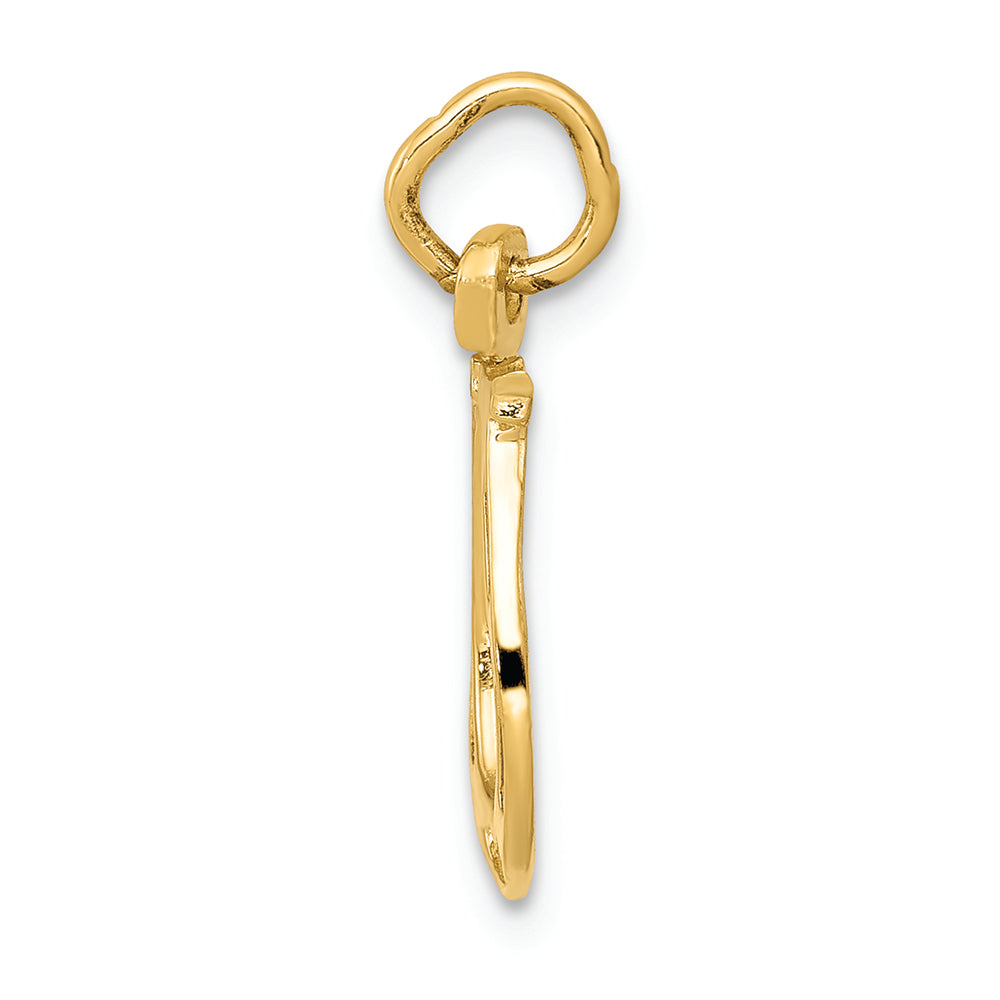 FJC Finejewelers 14k Yellow Gold Solid Polished Horseshoe Charm