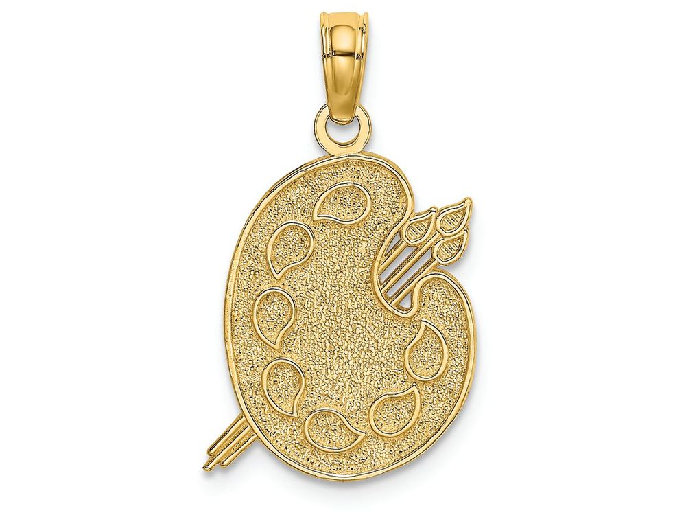 FJC Finejewelers 14k Yellow Gold Painters Palletengraved Charm