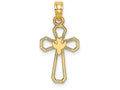 FJC Finejewelers 14k Yellow Gold Cross with Dove Charm