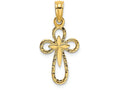 FJC Finejewelers 14k Yellow Gold Cross with Small Interior Cross Charm
