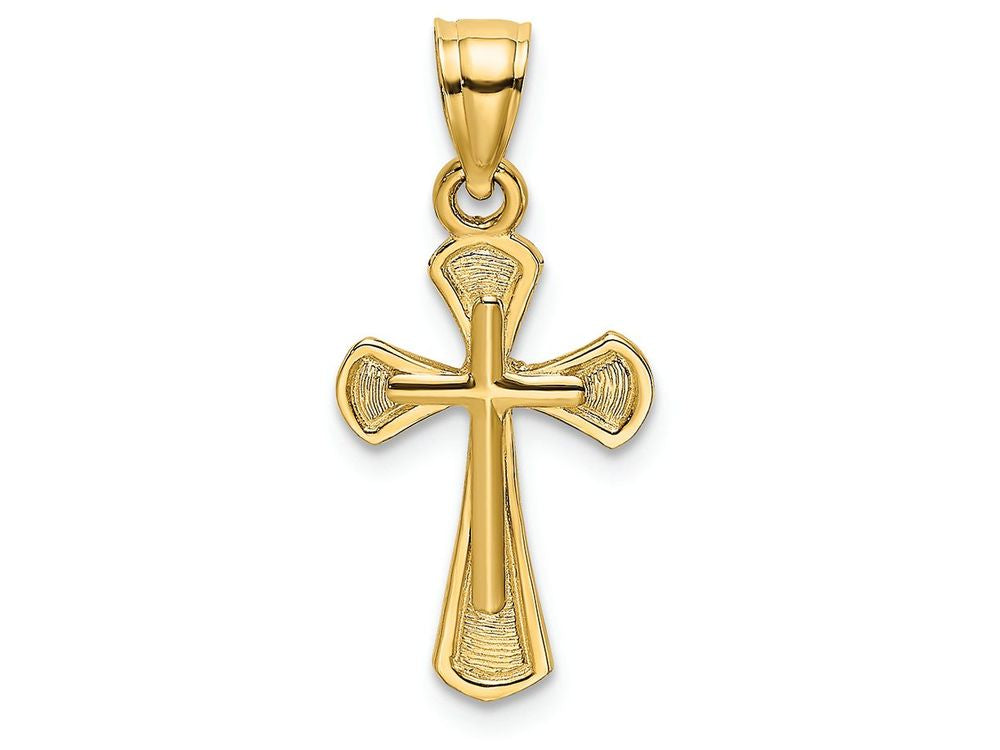 FJC Finejewelers 14k Yellow Gold Cross Inside A Crosssolid Charm