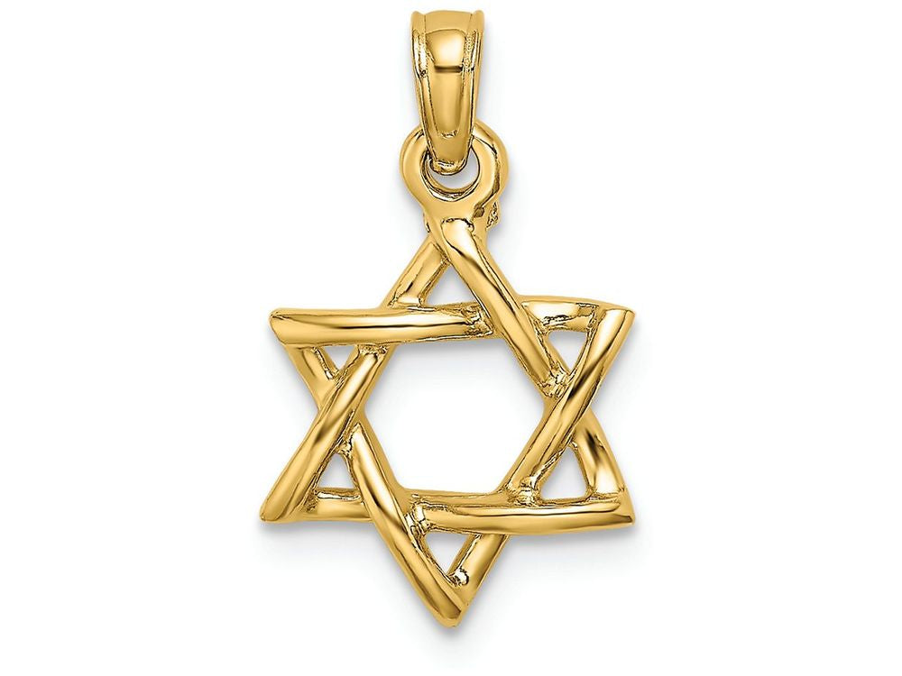 FJC Finejewelers 14k Yellow Gold Star Of David- Jewish Charm