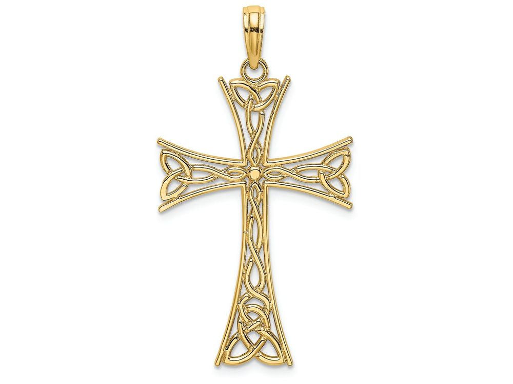 FJC Finejewelers 14k Yellow Gold Celtic Knot Cross Charm