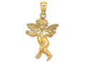 FJC Finejewelers 14k Yellow Gold Guardian Angel Walking with Wings Stretched Out Charm
