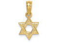 FJC Finejewelers 14k Yellow Gold Mini Star Of David with Engraved Swirls - Jewish Charm