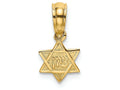 FJC Finejewelers 14k Yellow Gold Mini Star Of Davidengraved - Jewish Charm