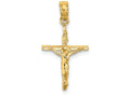FJC Finejewelers 14k Yellow Gold Crucifix On Stick Cross Charm