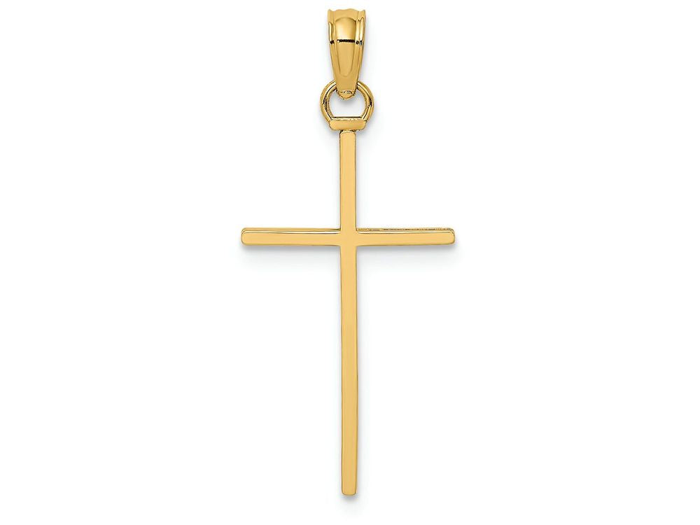 FJC Finejewelers 14k Yellow Gold 3d Stick Cross Charm