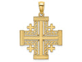 FJC Finejewelers 14k Yellow Gold Jerusalem Cross (crusader's Cross) Charm