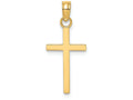 FJC Finejewelers 14k Yellow Gold Block Style Stick Cross Polish Charm
