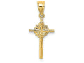 FJC Finejewelers 14k Yellow Gold Stick Crucifix with Starburst Charm
