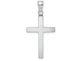 FJC Finejewelers 14k White Gold Beveled Cross with Square Tips Charm