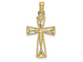 FJC Finejewelers 14k Yellow Gold Cross with Triangle Tips Charm