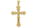 FJC Finejewelers 14k Yellow Gold Crucifix with Jesusengraved Charm