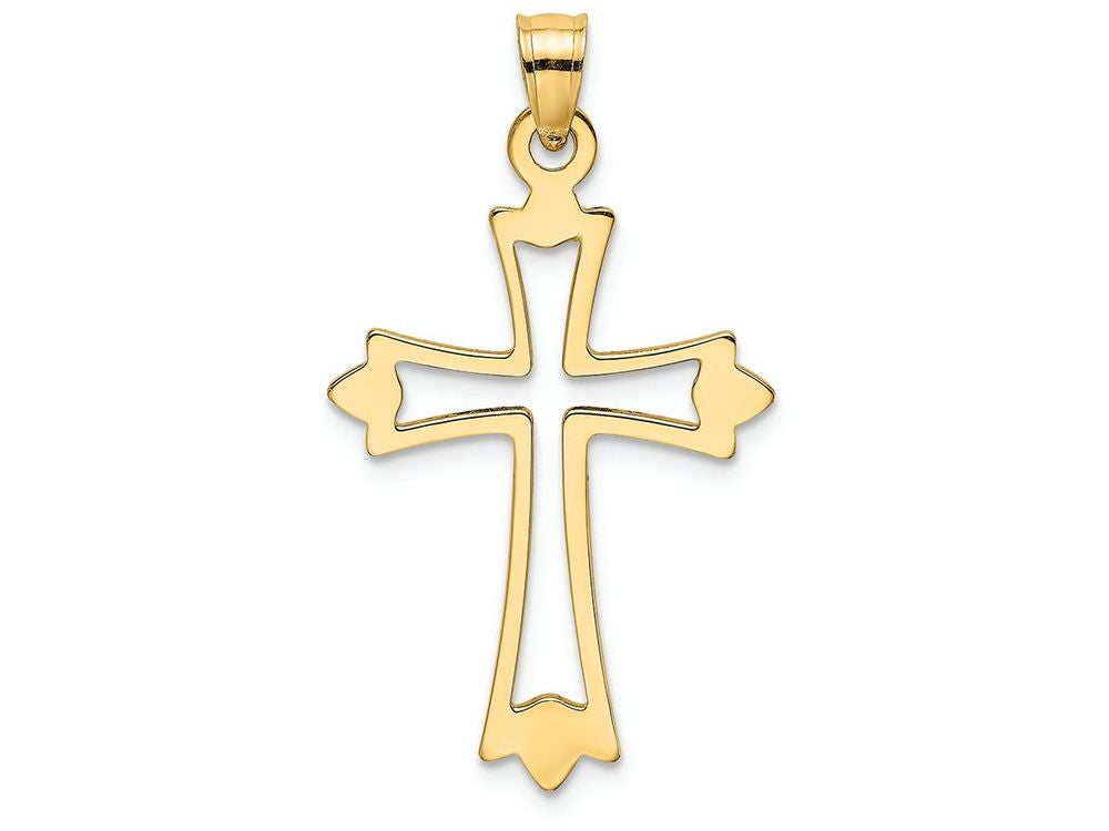 FJC Finejewelers 14k Yellow Gold Cross with Pointed Tips Charm