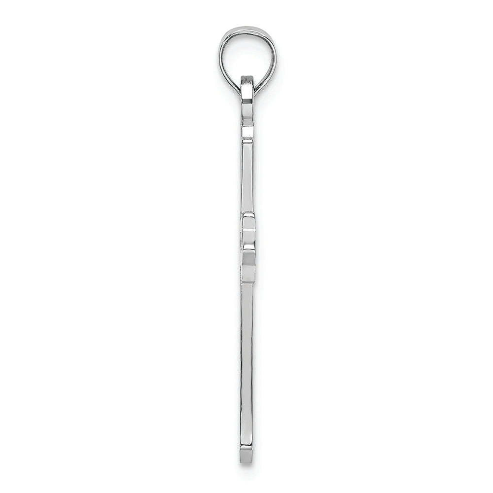 FJC Finejewelers 14k White Gold Cross with Pointed Tips Charm