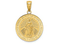 FJC Finejewelers 14k Yellow Gold Round Miraculous Medal Polish Satin Finish Charm