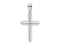 FJC Finejewelers 14k White Gold Stick Cross with Frame Charm