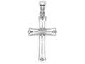 FJC Finejewelers 14k White Gold Cross with Starburst Center Charm
