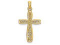 FJC Finejewelers 14k Yellow Gold Cross with Filigree Center Charm
