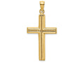 FJC Finejewelers 14k Yellow Gold Cross with Beaded Center Charm
