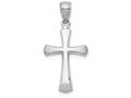 FJC Finejewelers 14k White Gold Beveled Cross with Round Tips Charm