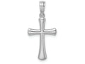 FJC Finejewelers 14k White Gold Beveled Cross with Round Tips Charm