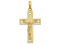 FJC Finejewelers 14k Yellow Gold I Love Jesus" Crucifix Heart Charm