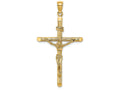 FJC Finejewelers 14k Yellow Gold Crucifix Charmtextured Cross