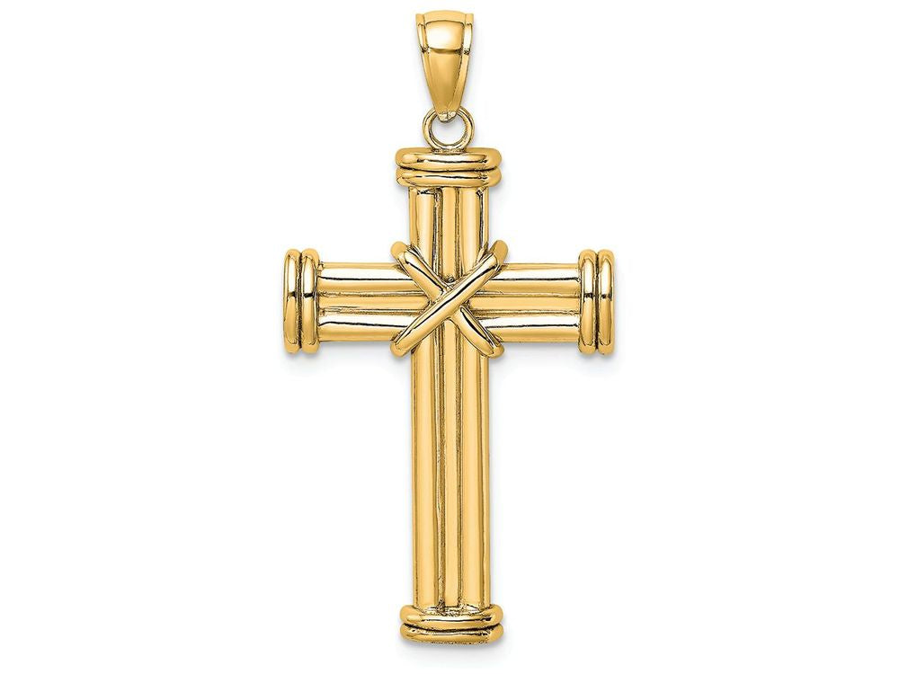 FJC Finejewelers 14k Yellow Gold Cross with "x" Center And Double Endcaps Charm