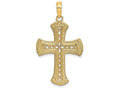 FJC Finejewelers 14k Yellow Gold Cross with Edges Cut Out Center Charm