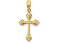 FJC Finejewelers 14k Yellow Gold Crosssmall Arrow Ends Charm