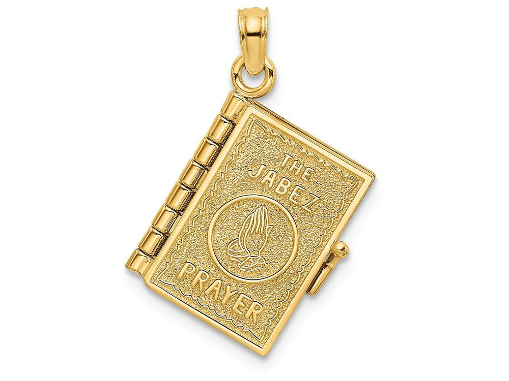 FJC Finejewelers 14k Yellow Gold 3d Prayer Of Jabez Bookmoveable Pages Charm