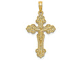 FJC Finejewelers 14k Yellow Gold Crucifix with Fancy Tips Charm