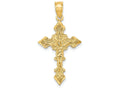 FJC Finejewelers 14k Yellow Gold Crucifix with Fancy Edges Charm