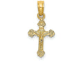FJC Finejewelers 14k Yellow Gold Mini Crucifix with Fancy Tips (3 0f 3) Charm